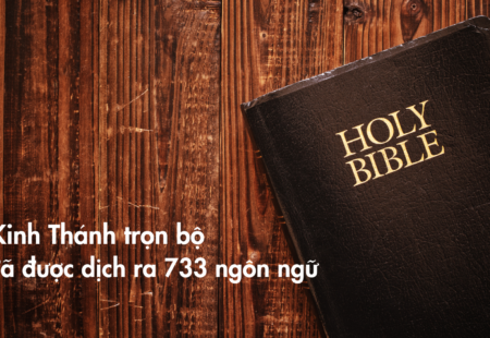 Kinh Thánh trọn bộ đã được dịch ra 733 ngôn ngữ.