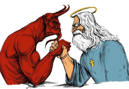 Tại sao Satan được mô tả có sừng, mặc áo bó màu đỏ và cầm đinh ba?