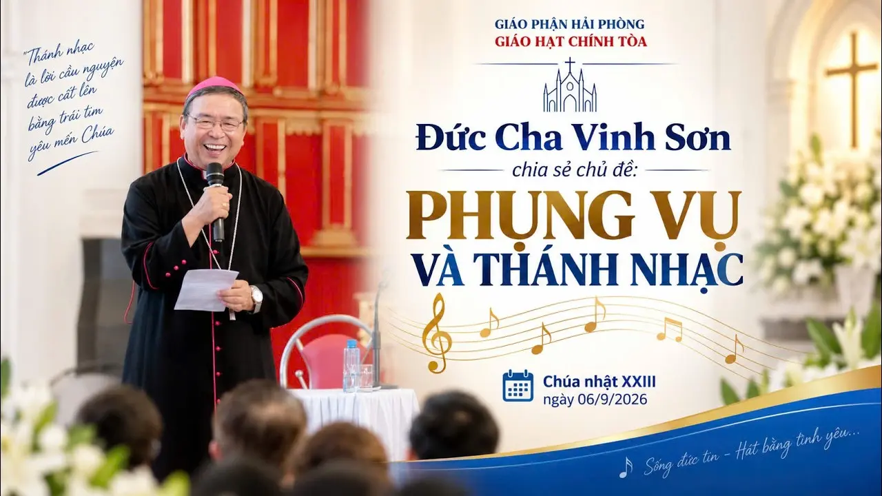 ĐỨC CHA VINH SƠN CHIA SẺ CHỦ ĐỀ: PHỤNG VỤ VÀ THÁNH NHẠC
